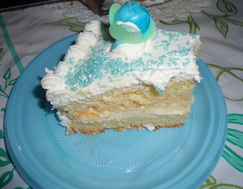 Torta di Compleanno con panna e crema bianca